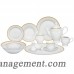 Lorren Home Trends Ricamo Porcelain 57 Piece Dinnerware Set, Service for 8 LHT1246